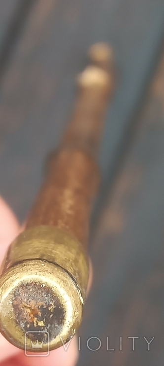 Очерет довжиною 93 см, шишечок - куля, срібло, бамбук, ймовірно Західна Європа, фото №13
