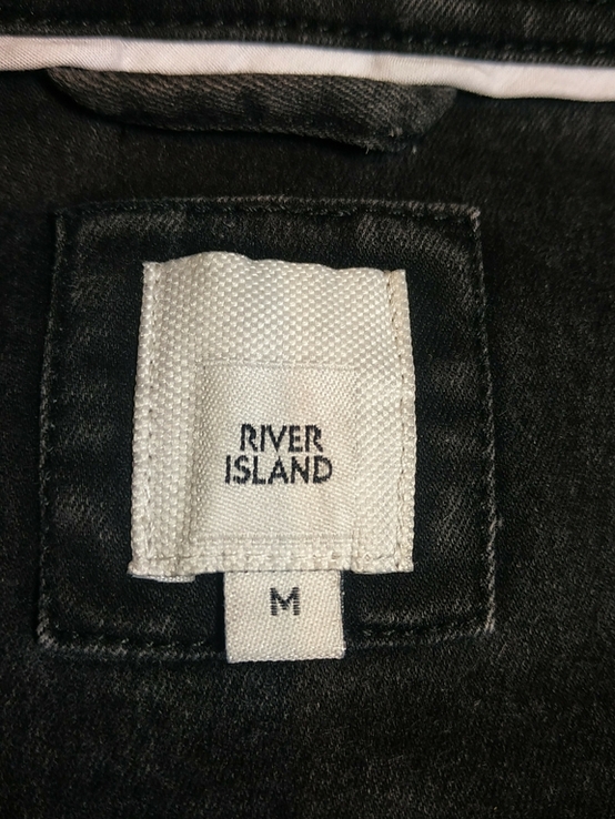 Потужна джинсова чоловіча сорочка RIVER ISLAND коттон стрейч p-p М, фото №9
