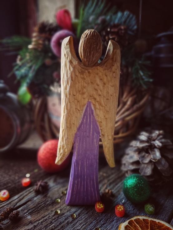 Ангел, що молиться Ексклюзивна дерев'яна іграшка ручної роботи, numer zdjęcia 4