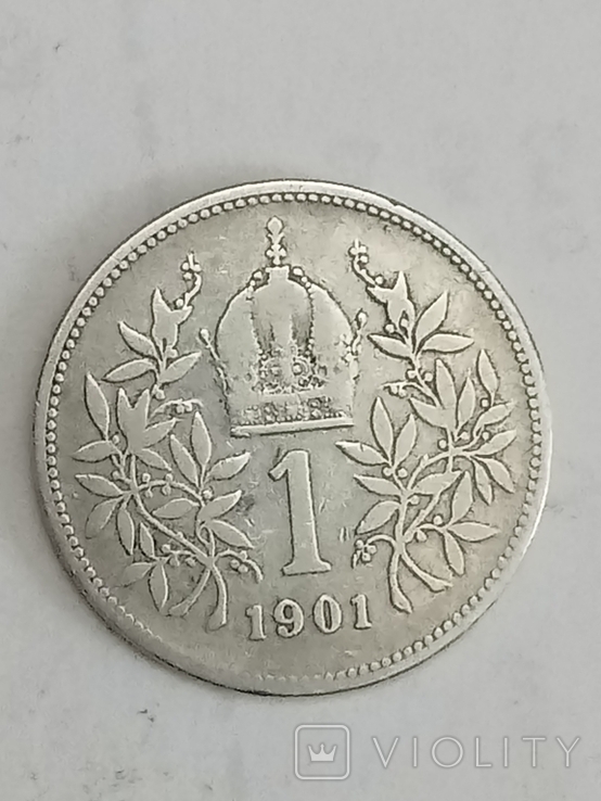 1 корона 1901 года. Серебро., фото №2