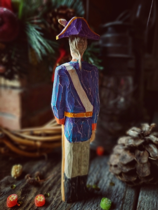 Солдат з рушницею Ексклюзивна дерев'яна іграшка ручної роботи іграшка, numer zdjęcia 3