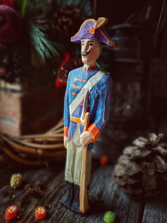 Солдат з рушницею Ексклюзивна дерев'яна іграшка ручної роботи іграшка, фото №4