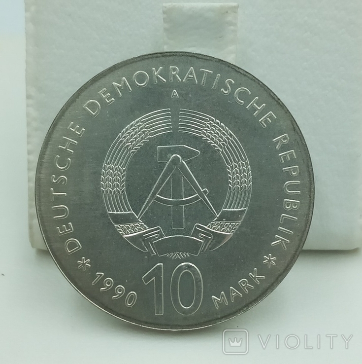 10 марок ГДР 1990 года, фото №2
