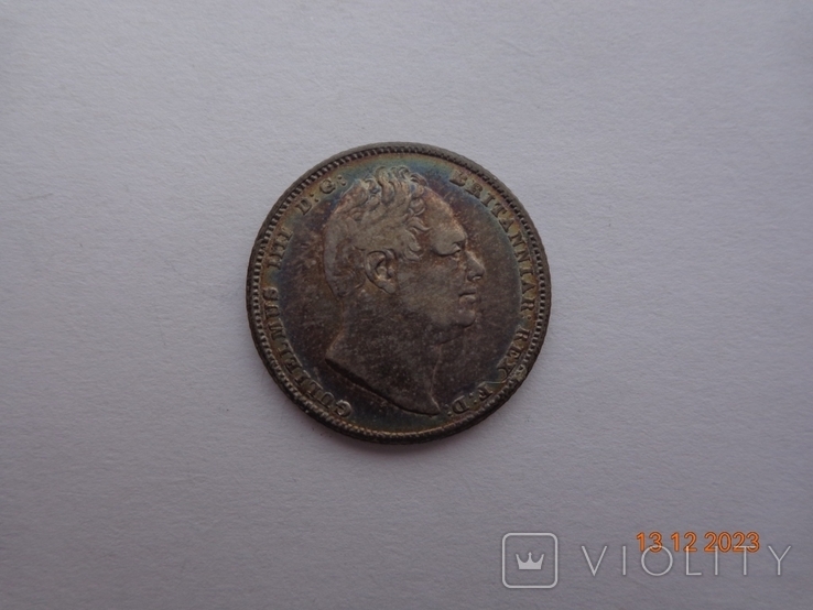 Великобритания 6 пенсов 1834 William IV (KM#712) серебро, фото №3