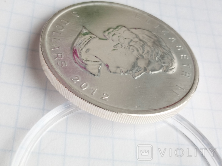 5 доларів Канада 2012 рік срібло, фото №3