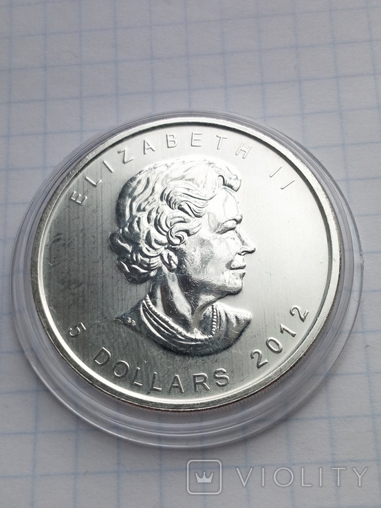 5 доларів Канада 2012 рік срібло, фото №2
