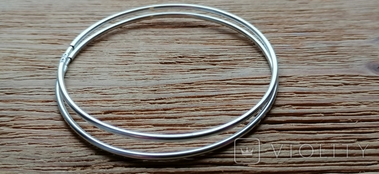 Серебряные серьги кольца большие 925 пробы, фото №3