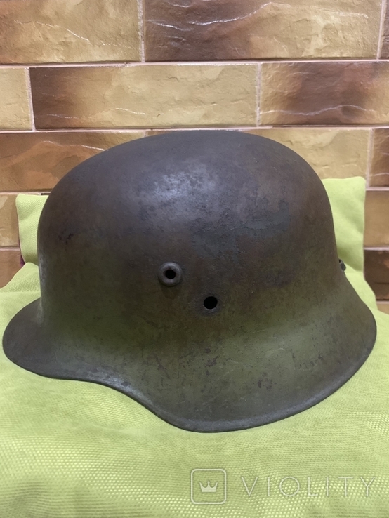 Стальной шлем Венгерский 1933-1945г. Родной покрас., фото №2