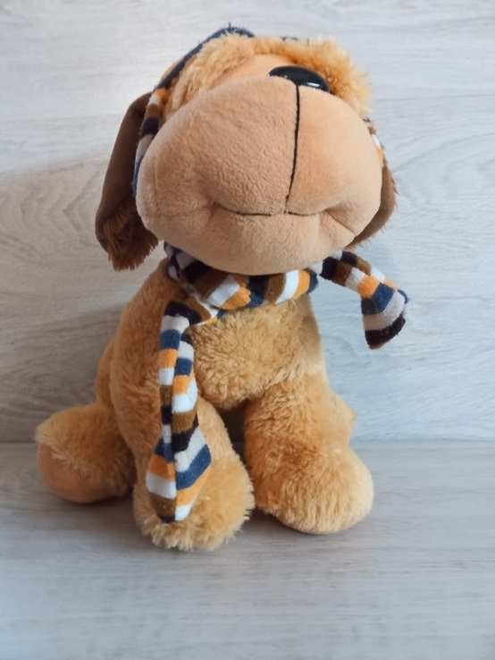 Мягкая игрушка сабака песель собакин в шапке с шарфом, фото №4