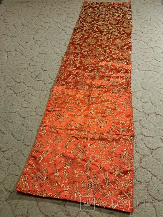 Шёлковый декор или дорожка, раннер, Китай, 154/41 см, фото №2