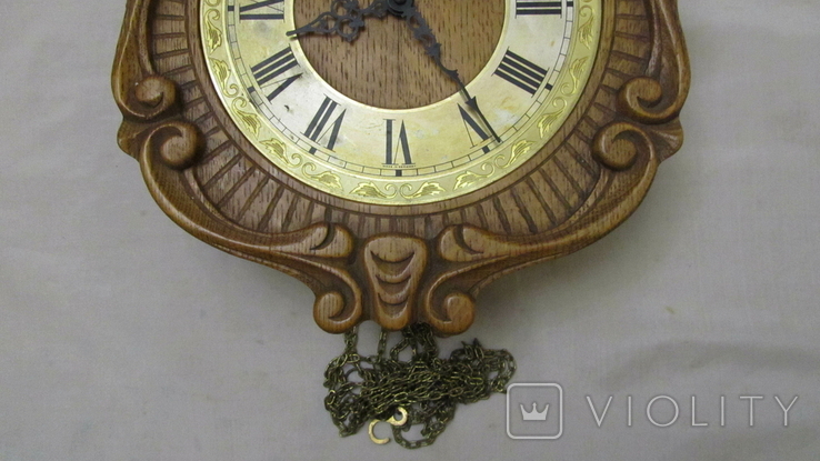 Старий дубовий годинник Hoschle з приємним боєм. Німеччина., фото №8