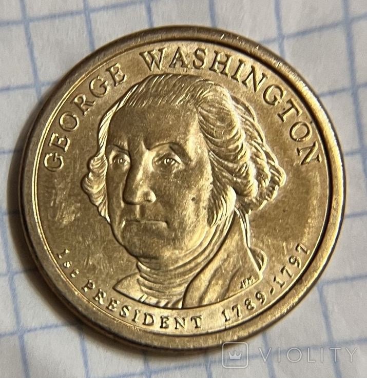 1 долар США 2007 р. (D) George Washington, фото №2