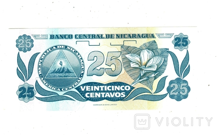 25 сентаво Нікарагуа 1991 UNC, фото №3