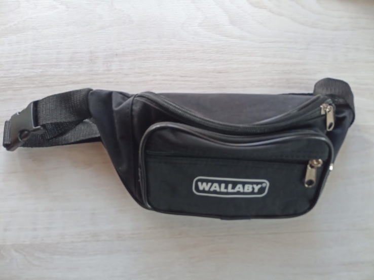 Сумка - пояс поясная сумка Wallaby 2907 черная жатка, фото №2