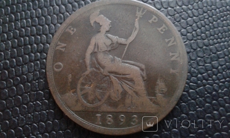 Великобритания 1 пенни, 1893, фото №3