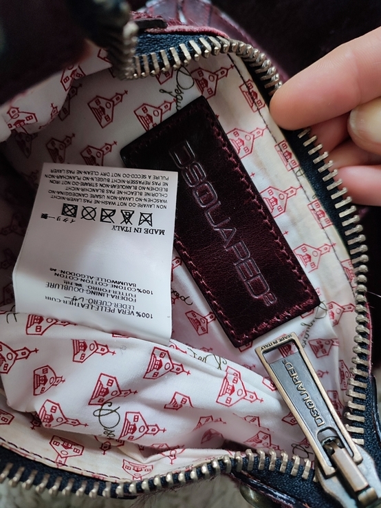 Шкіряна брендова сумка міні-шопер Dsquared2, оригінал Італія, numer zdjęcia 5