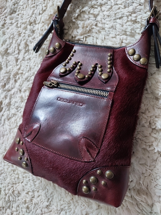 Шкіряна брендова сумка міні-шопер Dsquared2, оригінал Італія, numer zdjęcia 7