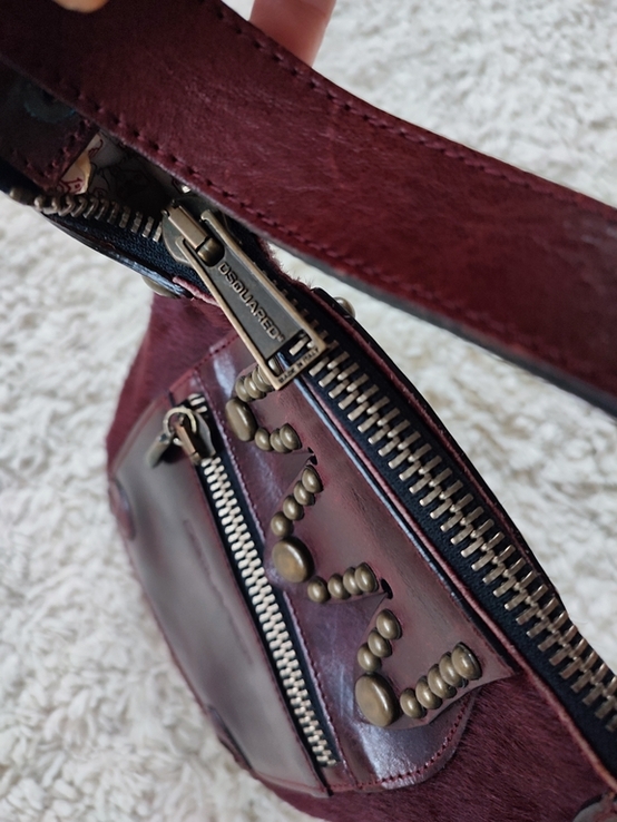 Шкіряна брендова сумка міні-шопер Dsquared2, оригінал Італія, фото №11
