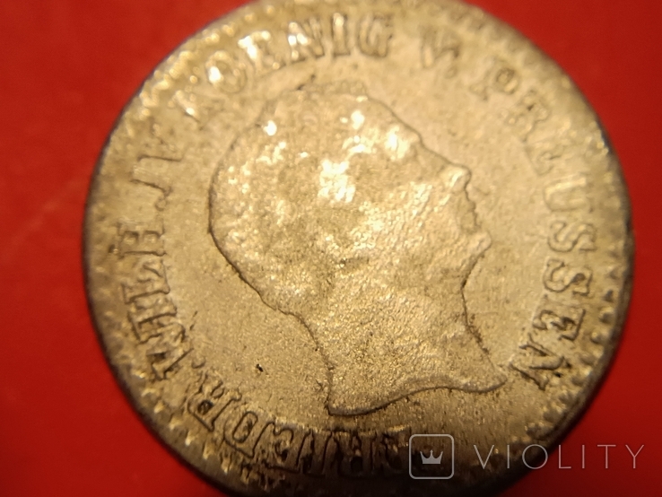 1 срібний грош 1852 Прусія, фото №2