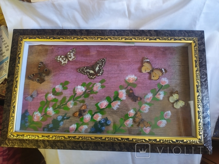 Картина с бабочками 49х30см, фото №3