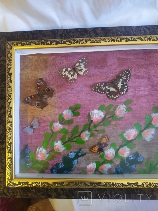 Картина с бабочками 49х30см, фото №4