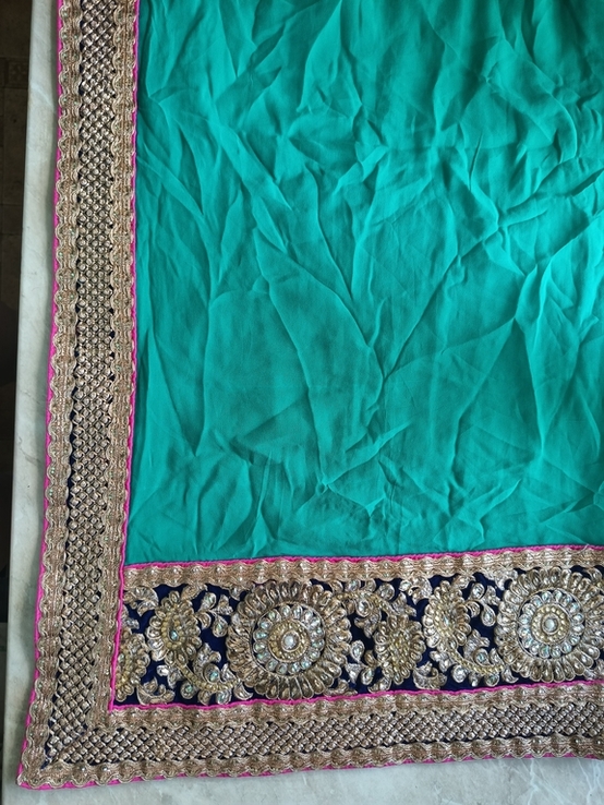 Дупатта,индийский универсальный шарф из жоржетта, фото №5