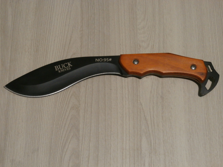 Нож охотничий туристический Buck N0:95 Кукри фултанг. Мачете,тесак для рубки в чехле 267мм, фото №5