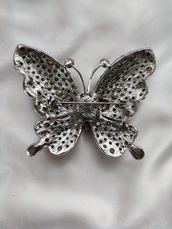 Винтажная большая брошка-бабочка Juliana, фото №7