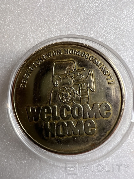 Медаль Канада 1971 Ласкаво мросимо додому Саскачеван Welcome Home, фото №4