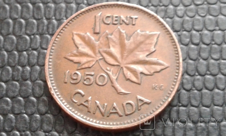 Канада 1 цент, 1950, фото №2