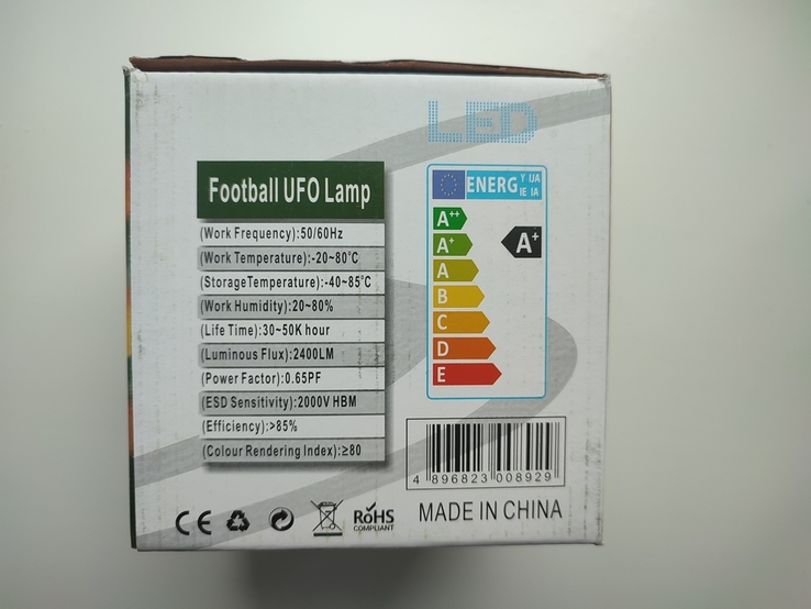 Підвісна лампа світлодіодна Football UFO Lamp, фото №4