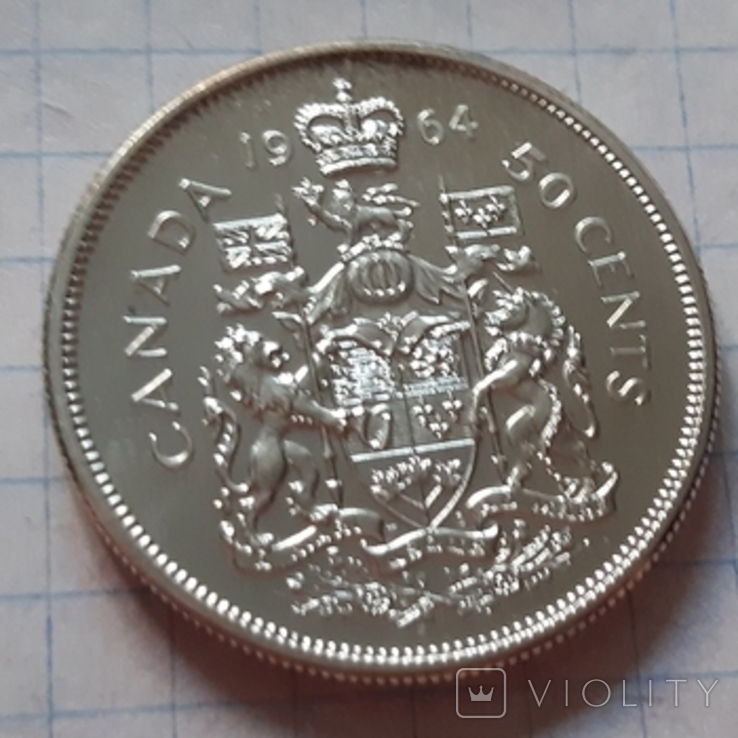 Канада, 50 центів, 1964 рік, срібло, фото №6