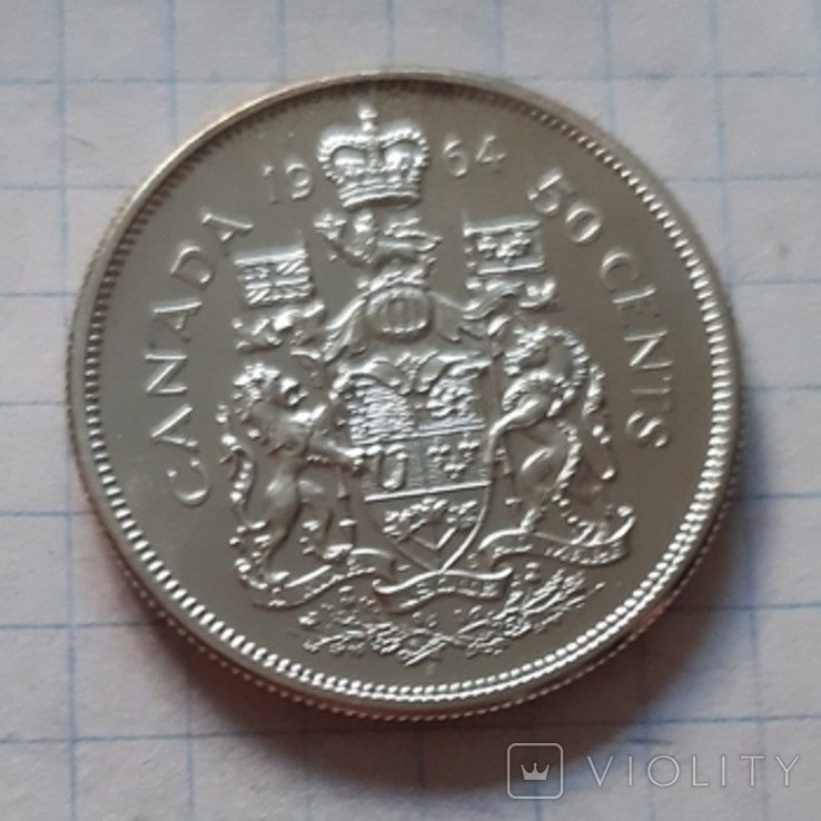 Канада, 50 центів, 1964 рік, срібло, фото №7