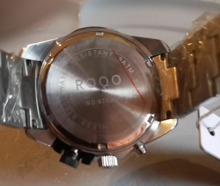 Мужские спортивные часы Roqo Chronograph 8703G, с тахиметром, кварц, фото №4