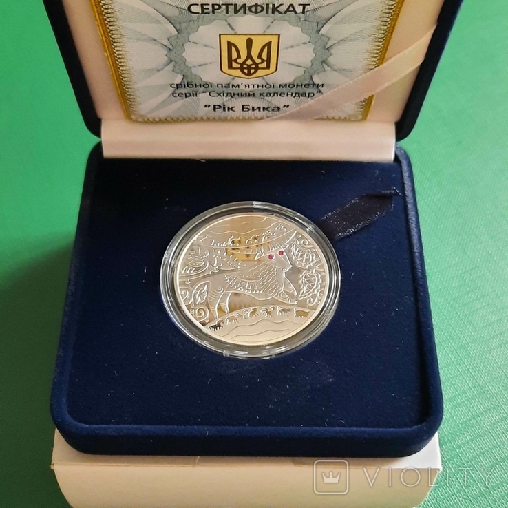 Сpiбло (Ag 925) 5 грн Пам'ятна монета "Рік Бика" 2009, фото №3