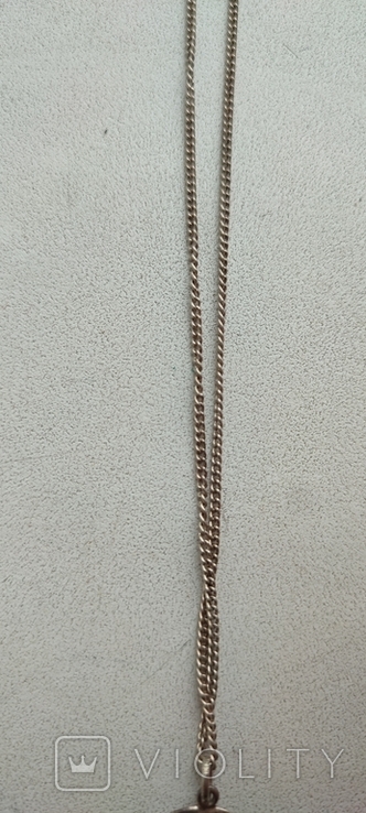 Серебряная цепочка с кулоном, фото №8