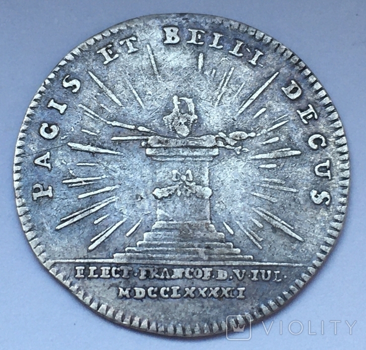 Дім Габсбургів жетон 1792 року Франц ІІ срібло, фото №3