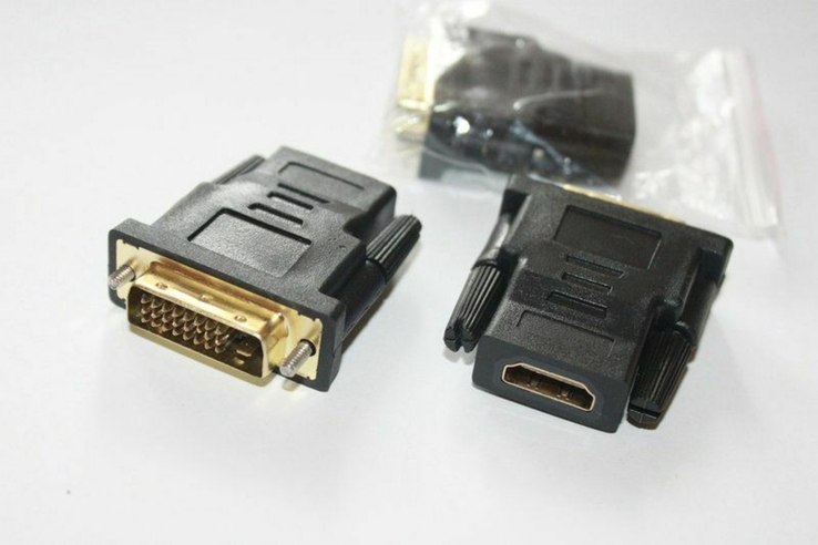 Перехідник DVI 24+5 pin Male - HDMI Female для моніторів та відеокарт 1 штука