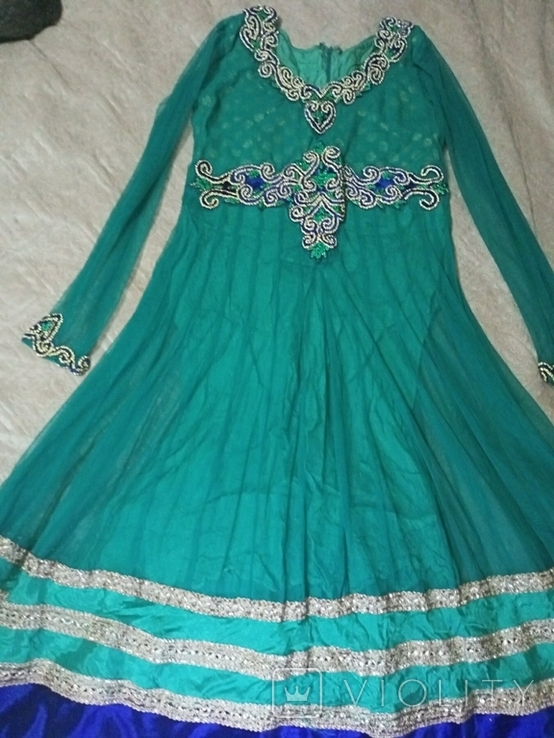 Індійське плаття із камінням, фото №3