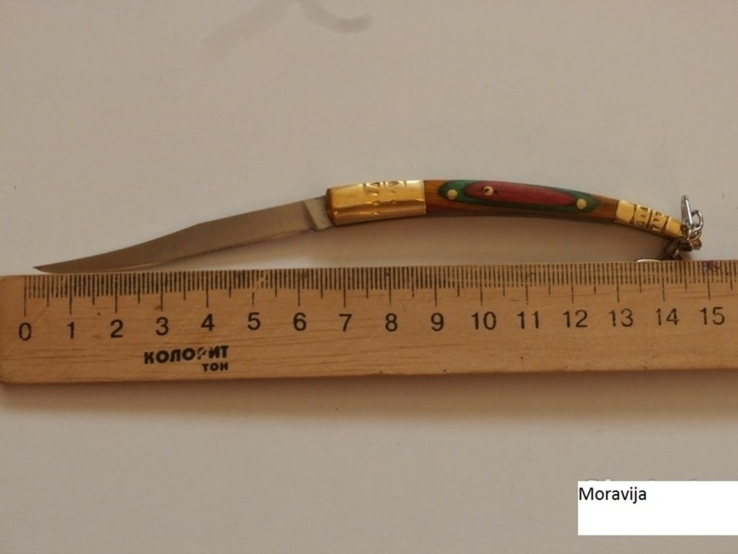Складной нож Наваха (Navaja) 15 см,нож брелок с кольцом для туриста,охотника,рыбака, photo number 4