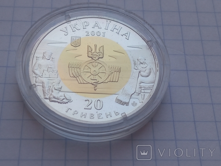 "Киевская Русь", 20 гривен 2001г., Украина, золото, серебро., фото №5