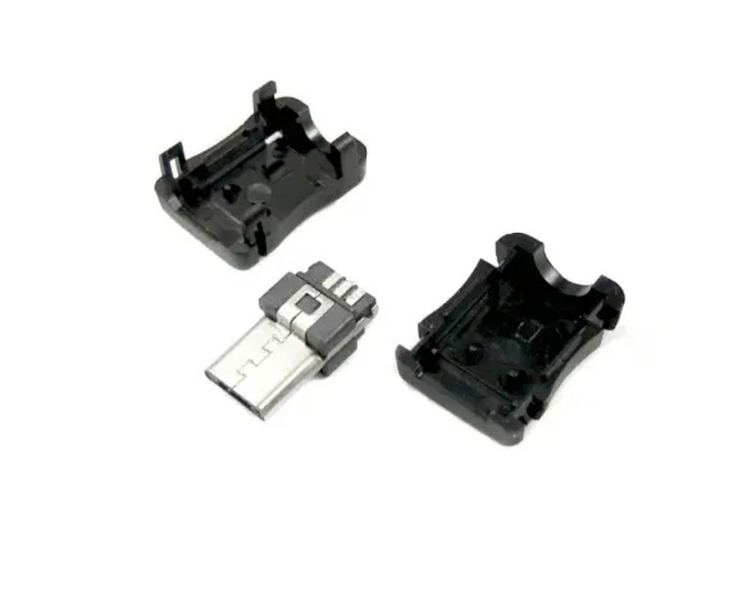 Штекер micro USB розбірний на кабель для пайки