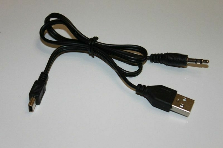 Кабель mini-Usb - USB + audio 3.5mm для колонок