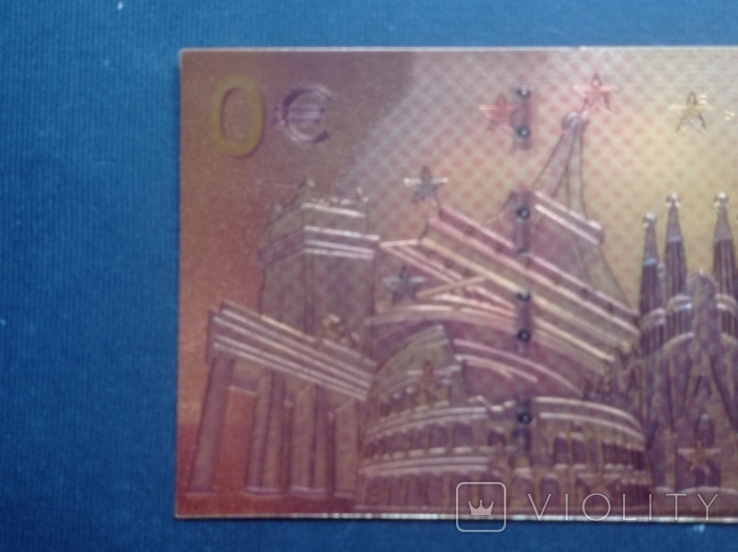 Золота сувенірна банкнота Euro Ернесто Че Гевара-Ernesto Guevara, фото №8