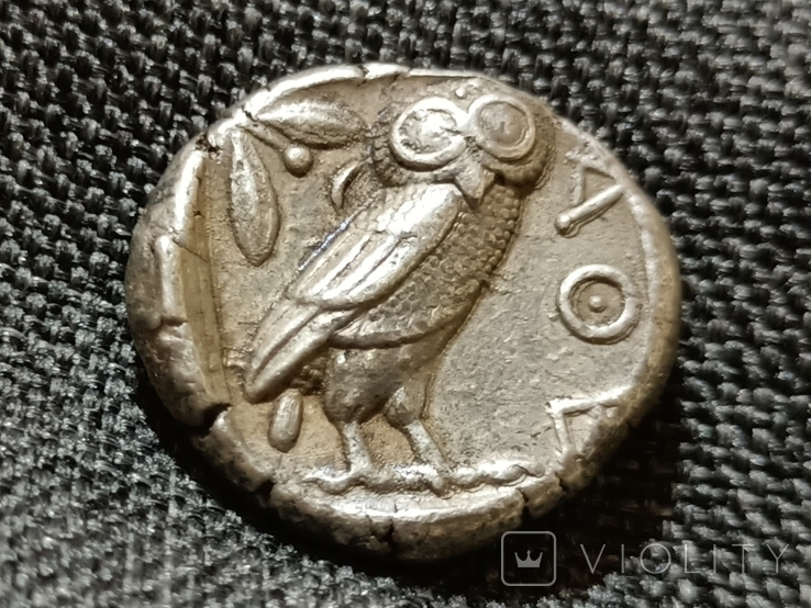 Тетрадрахма 450 г. до н.э. Афина Tetradrachm Athena 450 BC, фото №4