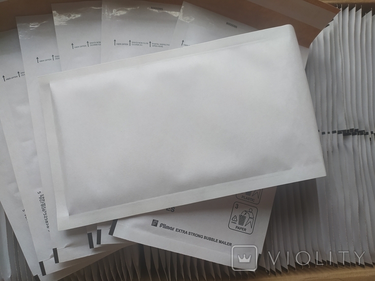 Бандерольные конверты В12 115х215 мм., 10 шт, Польша, Strong, картонные, фото №7