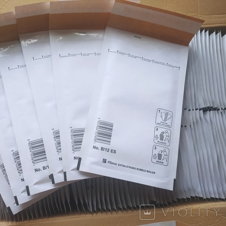 Бандерольные конверты В12 115х215, 50 шт, Польша, Strong, картонные, фото №2