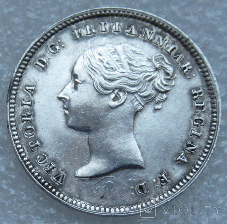 4 пенса 1842 г. Maundy Великобритания, серебро, фото №6