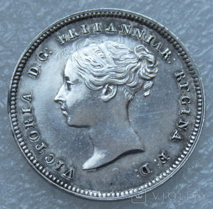 4 пенса 1842 г. Maundy Великобритания, серебро, фото №7