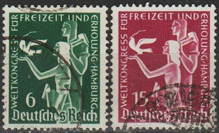 1936 - Рейх - Конгрес в Гамбурзі Mi.622-23 2,0 Євро
